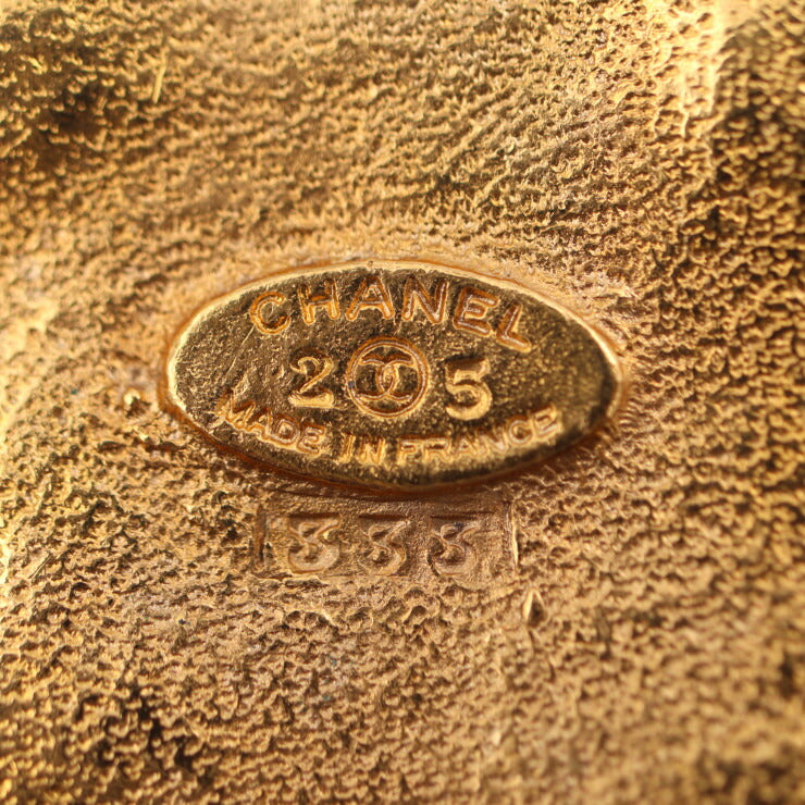 美品 CHANEL シャネル カラーストーン ネックレス グリポア ネックレス - メタル カラーストーン ゴールド レッド グリーン ペンダント ヴィンテージ