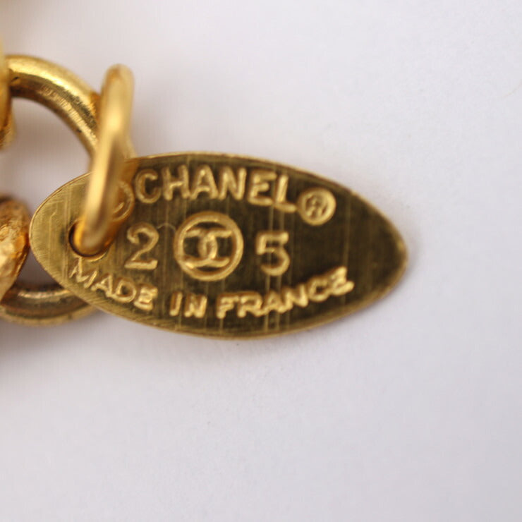 美品 CHANEL シャネル カラーストーン ネックレス グリポア ネックレス - メタル カラーストーン ゴールド レッド グリーン ペンダント ヴィンテージ