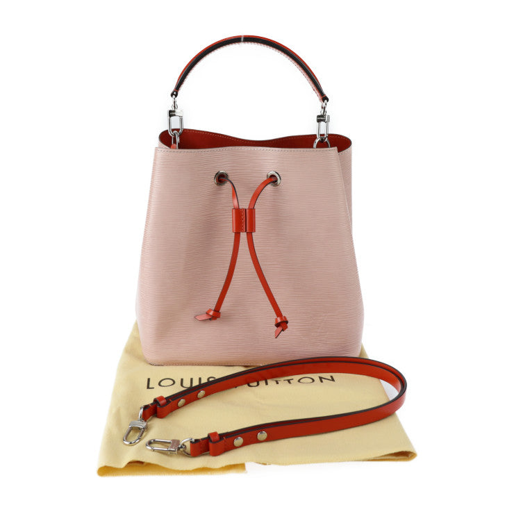 LOUIS VUITTON ルイ ヴィトン ネオノエ エピ ハンドバッグ M54370 エピレザー カーフレザー ローズバレリーヌ ピンク系 オレンジ系 シルバー金具 2WAY ショルダー バイカラー ビトン