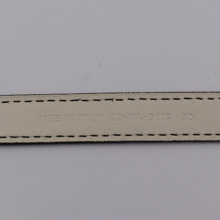 美品 Christian Dior クリスチャンディオール D-FENCE ディフェンス ベルト レザー アイボリー系 ゴールド金具 ロゴ ナローベルト