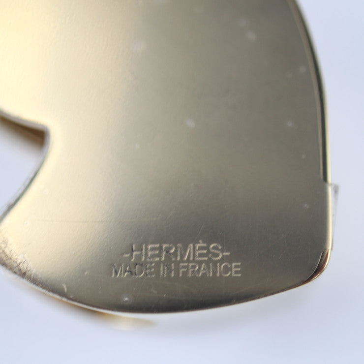 新品未使用展示品 HERMES エルメス スクエアリング 90 スカーフリング メタル ゴールド ブラック ゼブラ シマウマ