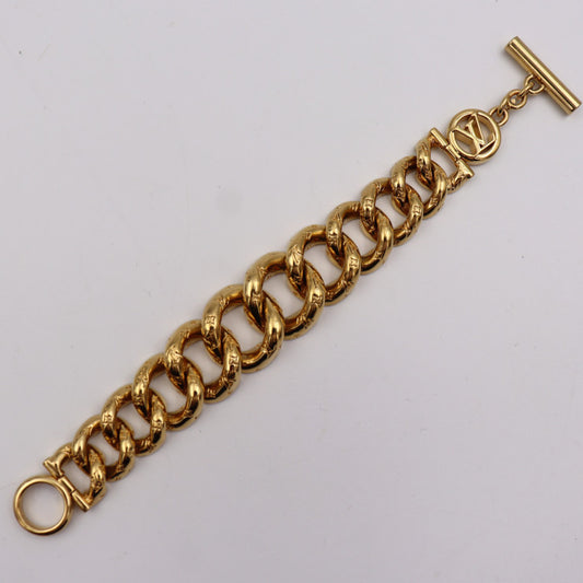 美品 LOUIS VUITTON ルイ ヴィトン ブラスレ 2D モノグラム ブレスレット M00377 メタル ゴールド LVサークル