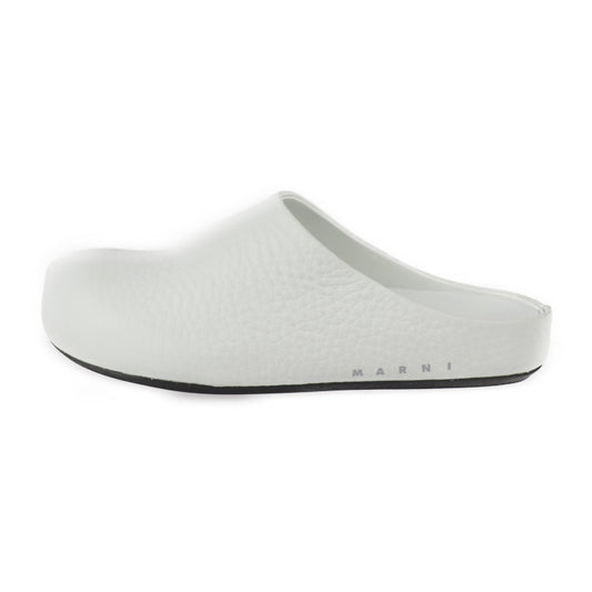新品未使用展示品 MARNI マルニ フスベット サボ サンダル SBMS006101 表記サイズ 36 レザー ラバーソール ホワイト クロッグ 参考サイズ約23cm