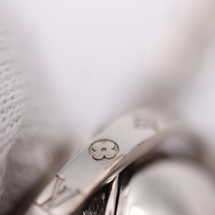 美品 LOUIS VUITTON ルイ ヴィトン ペンダント LVグローブ ネックレス M00327 メタル シルバー ラインストーン