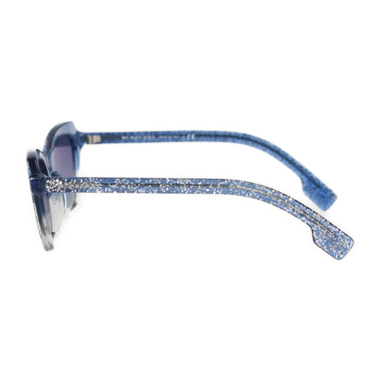 超美品 BURBERRY バーバリー サングラス サングラス BE4283F 3772/4L 表記サイズ 49□21 140 プラスチック ラメ入りブルー バタフライ キャットアイ