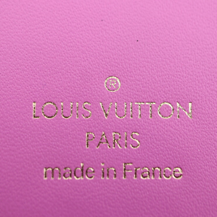 美品 LOUIS VUITTON ルイ ヴィトン ポルト クレ イリュストレ ヴェルニ キーホルダー M00621 モノグラムヴェルニ レザー ブルー系 ピンク系 ゴールド金具 キーリング バッグチャーム ビトン
