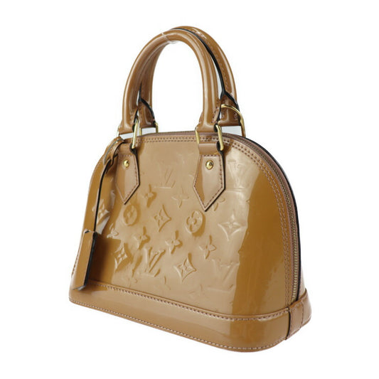 LOUIS VUITTON ルイ ヴィトン アルマBB モノグラムヴェルニ ハンドバッグ M91585 コーティングキャンバス レザー ローズヴェルール ベージュ系 ゴールド金具 2WAY ショルダーバッグ ビトン