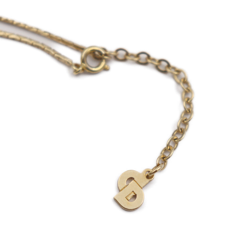美品 Christian Dior クリスチャンディオール ネックレス ネックレス - メタル フェイクパール ラインストーン ゴールド ロゴ