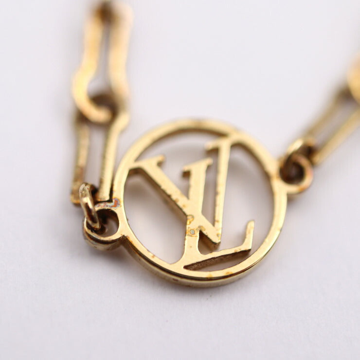 LOUIS VUITTON Louis Vuitton Collier Forever Young Necklace M69622 Metal Gold LV Circle Monogram Flower Choker Vuitton