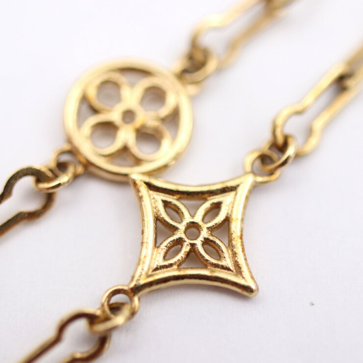 LOUIS VUITTON Louis Vuitton Collier Forever Young Necklace M69622 Metal Gold LV Circle Monogram Flower Choker Vuitton