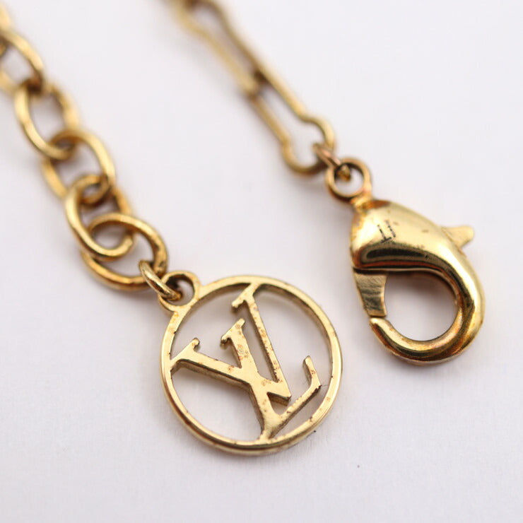 LOUIS VUITTON Louis Vuitton Collier Forever Young Necklace M69622 Metal Gold LV Circle Monogram Flower Choker Vuitton