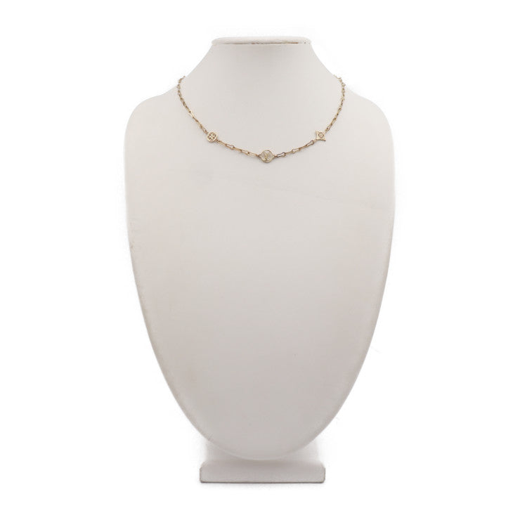 LOUIS VUITTON Louis Vuitton Collier Forever Young Necklace M69622 Metal Gold LV Circle Monogram Flower Choker Vuitton