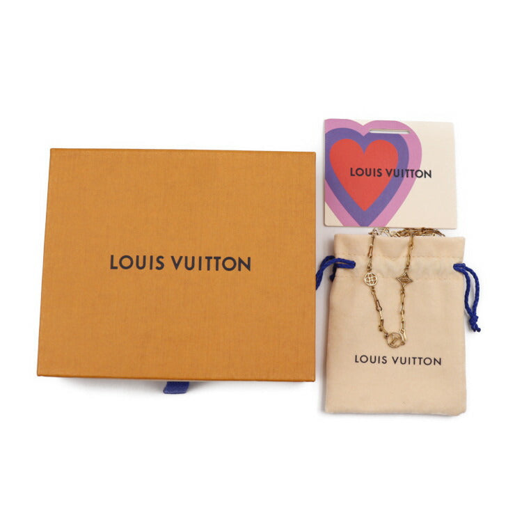 LOUIS VUITTON Louis Vuitton Collier Forever Young Necklace M69622 Metal Gold LV Circle Monogram Flower Choker Vuitton