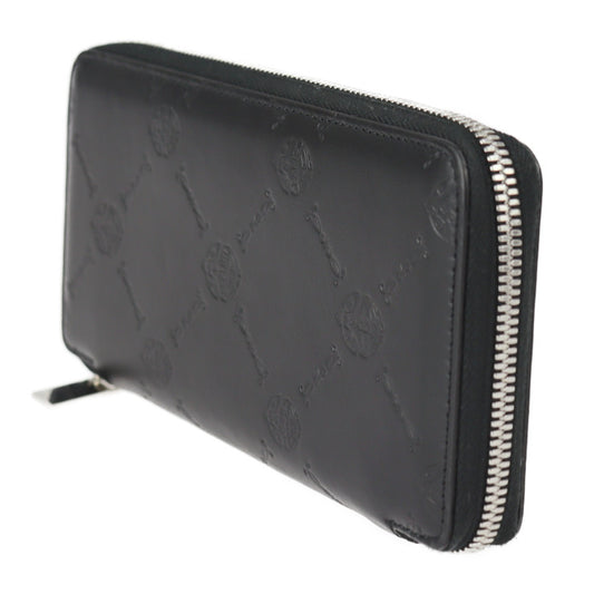 新品未使用展示品 Berluti ベルルッティ ITAUBA VERTICAL イタウバ バーティカル 二つ折り財布 - カーフスキン ブラック シルバー金具 ラウンドファスナー 長財布