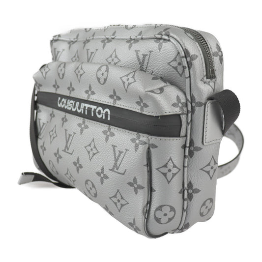 美品 LOUIS VUITTON ルイ ヴィトン メッセンジャーPM モノグラム リフレクト ショルダーバッグ M43859 PVC レザー シルバー ブラック 2018年日本限定 ビトン