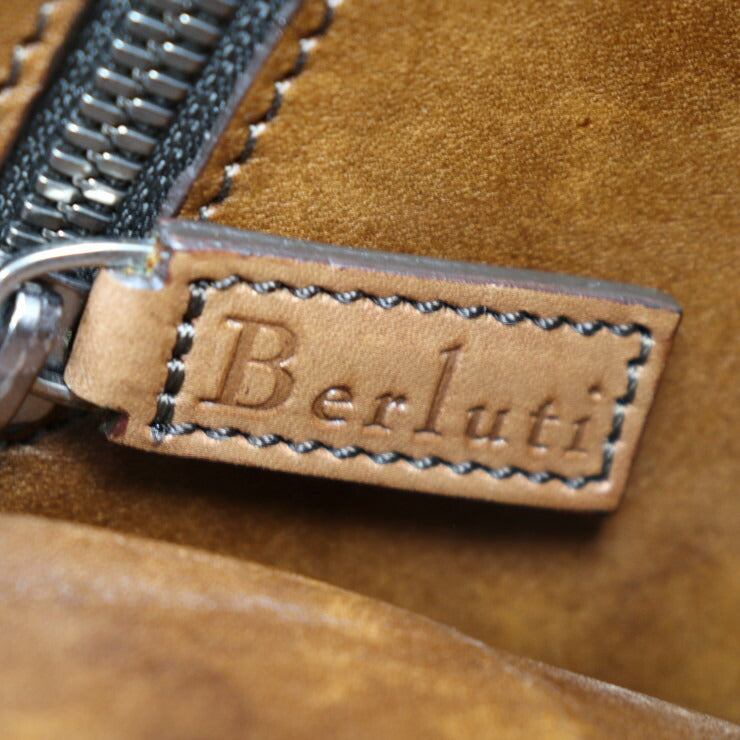 Berluti ベルルッティ ランスウシオン ショルダーバッグ - ヴェネチアレザー ブラウン シルバー金具 メッセンジャーバッグ スクリット カリグラフィ