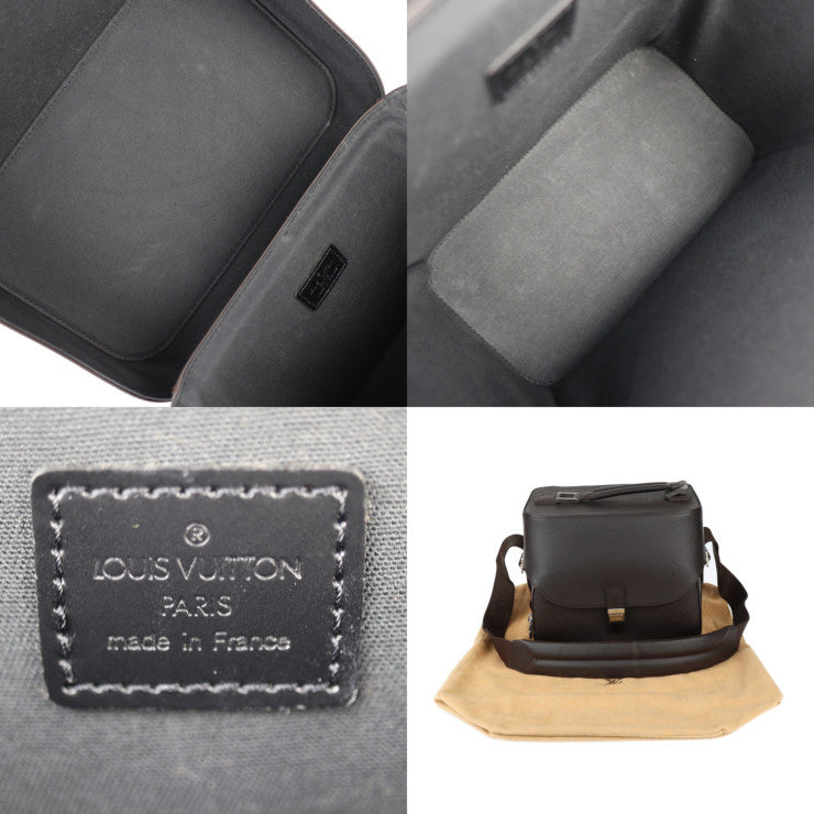 美品 LOUIS VUITTON ルイ ヴィトン チャーリー モノグラムグラセ ショルダーバッグ M46510 レザー カフェ シルバー金具 2WAY ハンドバッグ カメラバッグ ビトン