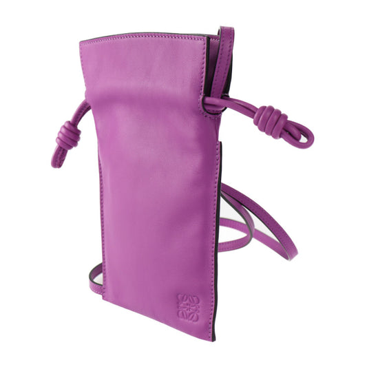 超美品 LOEWE ロエベ フラメンコ ポケット ショルダーバッグ A411F10X01 ナッパレザー パープル 巾着 ポシェット