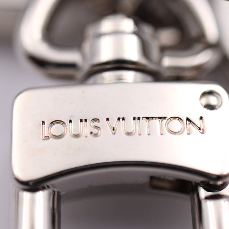 美品 LOUIS VUITTON ルイ ヴィトン ポルトクレ インクリュージョン キーホルダー M69852 メタル プラスチック シルバー ブルー LVサークル