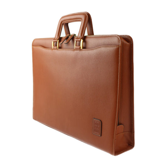 美品 DAKS ダックス ブリーフケース ACE エース コラボ ビジネスバッグ - レザー ブラウン ゴールド金具 ハンドバッグ 書類鞄