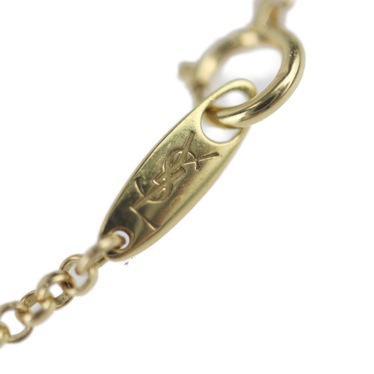 Beautiful SAINT LAURENT Saint Laurent heart motif necklace Necklace - K18 yellow gold Gold 2WAY brooch pendant Vintage logo YG 750