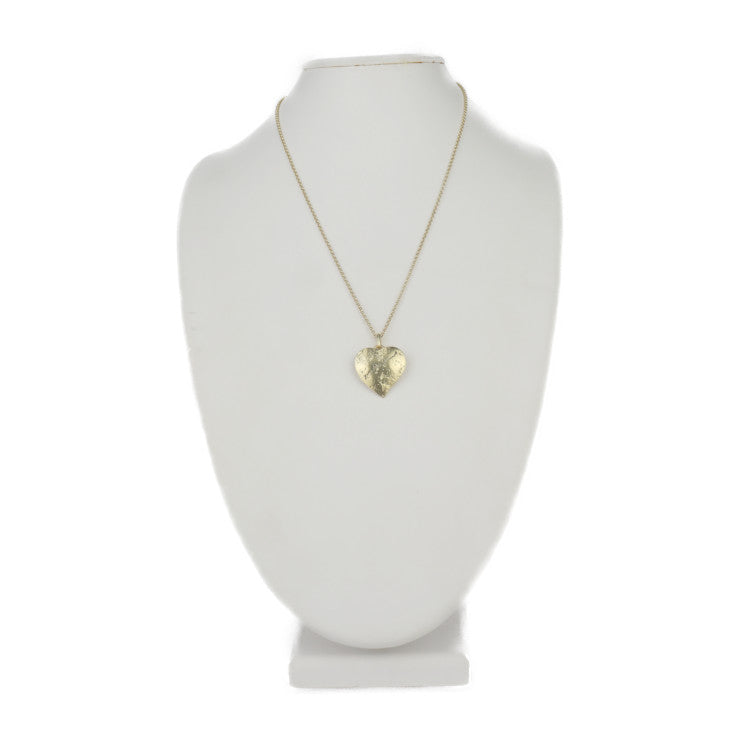 Beautiful SAINT LAURENT Saint Laurent heart motif necklace Necklace - K18 yellow gold Gold 2WAY brooch pendant Vintage logo YG 750