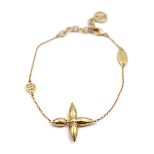 LOUIS VUITTON ルイ ヴィトン ブラスレ ルイゼット ブレスレット M00372 メタル ゴールド フラワー ビトン