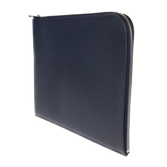 超美品 LOUIS VUITTON ルイ ヴィトン ポシェットジュールGM クラッチバッグ M64154 エピレザー ブルーマリーヌ シルバー金具 L字ファスナー クラッチバッグ ポーチ ビトン