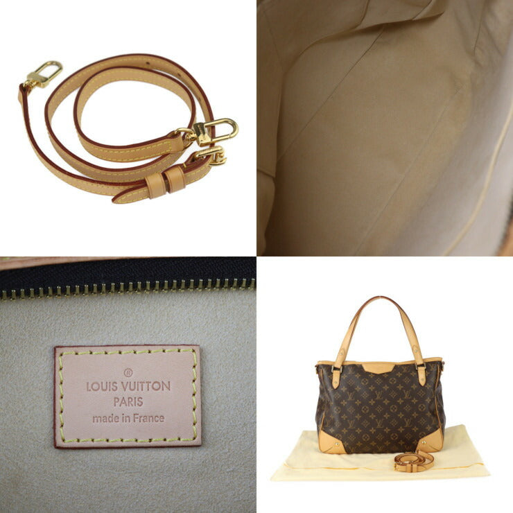 美品 LOUIS VUITTON ルイ ヴィトン エストレーラMM モノグラム トートバッグ M41232 PVC レザー ブラウン ゴールド金具 2WAY ショルダーバッグ ハンドバッグ ビトン