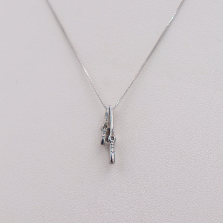 美品 no brand ノーブランド じゅえる花子 ネックレス 50202503 K18WG ダイヤモンド ホワイトゴールド デザインネックレス ダイヤモンド 0.06ct 0.033ct