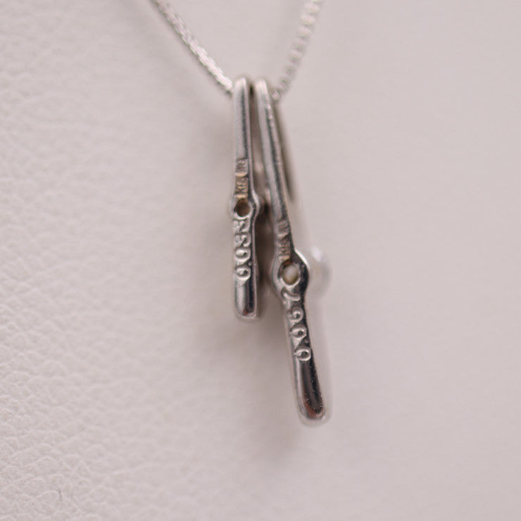 美品 no brand ノーブランド じゅえる花子 ネックレス 50202503 K18WG ダイヤモンド ホワイトゴールド デザインネックレス ダイヤモンド 0.06ct 0.033ct