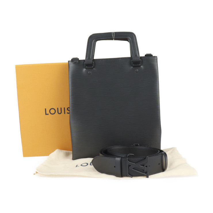 超美品 LOUIS VUITTON ルイ ヴィトン サックプラ・フォールド ショルダーバッグ エピ ハンドバッグ M58497 レザー ブラック 2WAY トートバッグ ビトン