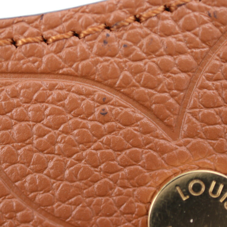 美品 LOUIS VUITTON ルイ ヴィトン ポルトクレ フラワー タッセル キーホルダー M00361 メタル レザー ゴールド ブラウン系 クリーム系 キーリング バッグチャーム ビトン
