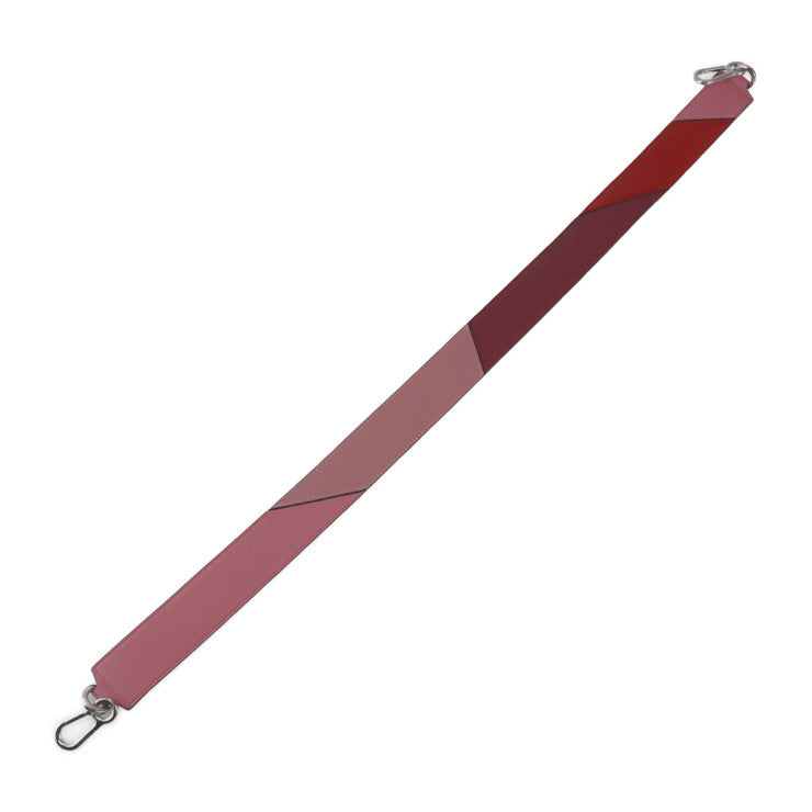 Very good condition LOEWE Degrade Puzzle Bandouliere 90 shoulder strap 125.99UR71 Classic calfskin Pink x red x purple x black Silver hardware Replacement strap