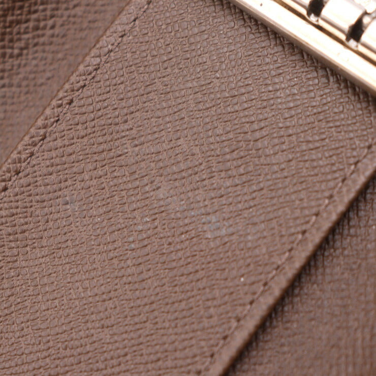 Beautiful Louis Vuitton Multicle 4 Key Case M30528 Taiga Grisli Silver Hardware 4-Row Vuitton