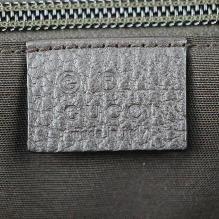 美品 GUCCI グッチ ショルダーバッグ GGキャンバス メッセンジャーバッグ 449171 キャンバス レザー ベージュ ブラウン シルバー金具 フラップ クロスボディ