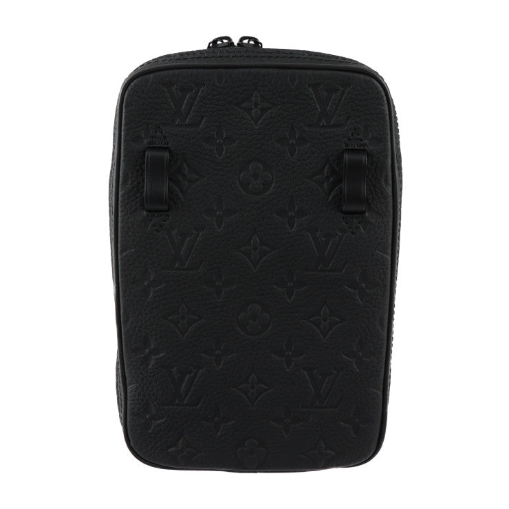 新古未使用展示品 LOUIS VUITTON ルイ ヴィトン ユティリティ サイドバッグ ショルダーバッグ M53298 トリヨンレザー ブラック オレンジ ボディバッグ ポーチ ビトン