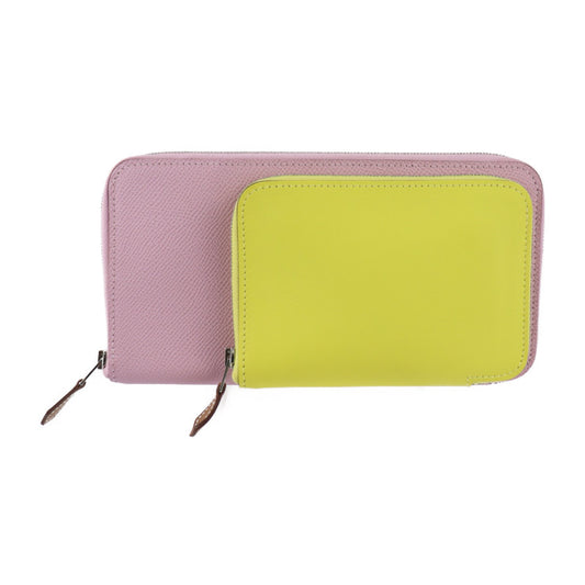 新古未使用展示品 HERMES エルメス ヌーヴォー トゥーゴー ショルダーバッグ ヴォーエプソン ヴォースイフト モーヴシルベストル ライム キュイーブル シルバー金具 ラウンドファスナー ウエストバッグ ウエストポーチ マルチケース 長財布 B刻印