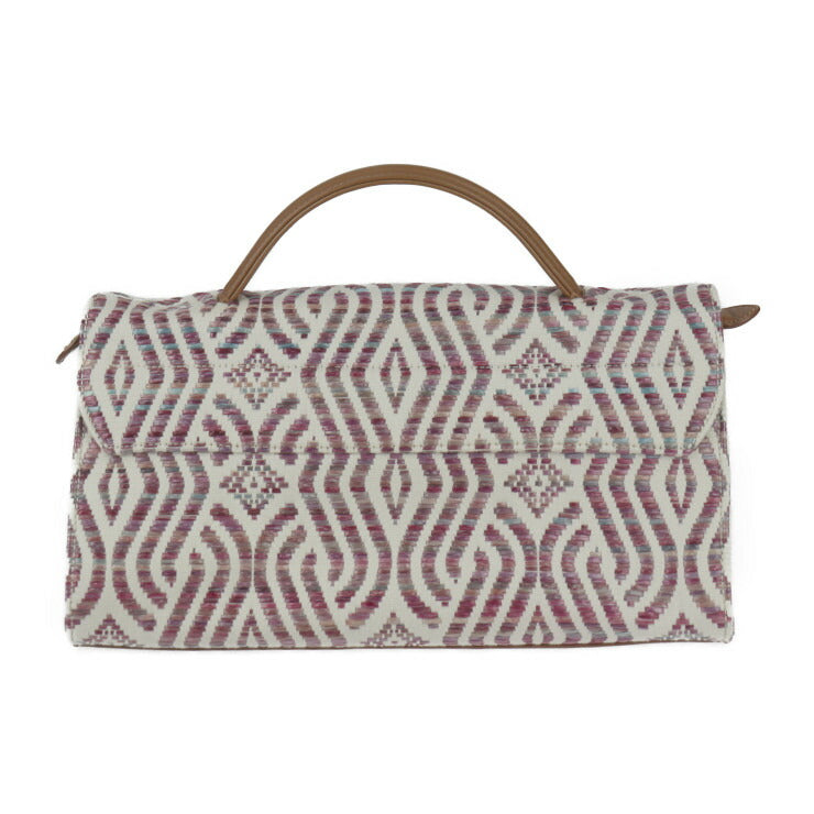 超美品 ZANELLATO ザネラート NINA ニーナ ハンドバッグ - キャンバス ストロー レザー マルチカラー ゴールド金具 2WAY ショルダーバッグ