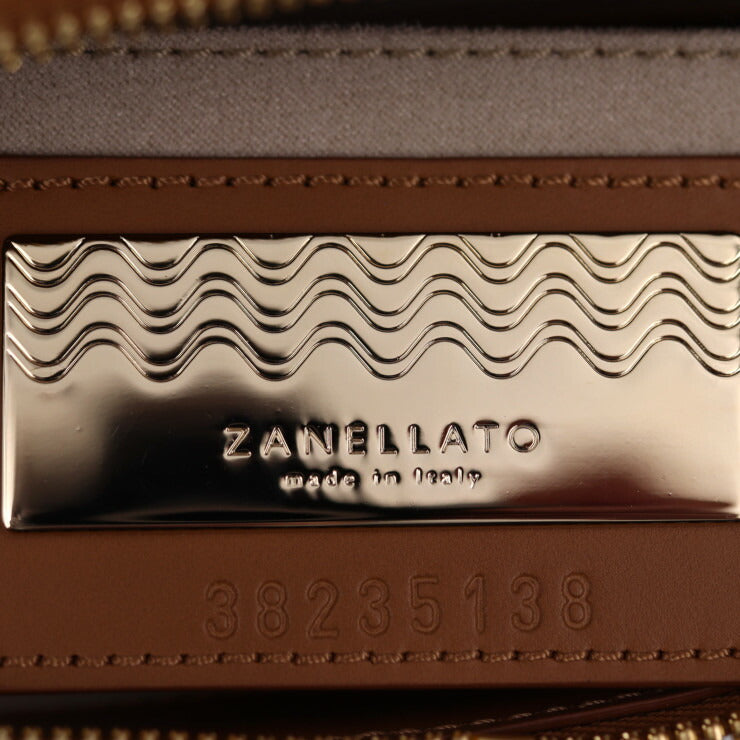 超美品 ZANELLATO ザネラート NINA ニーナ ハンドバッグ - キャンバス ストロー レザー マルチカラー ゴールド金具 2WAY ショルダーバッグ