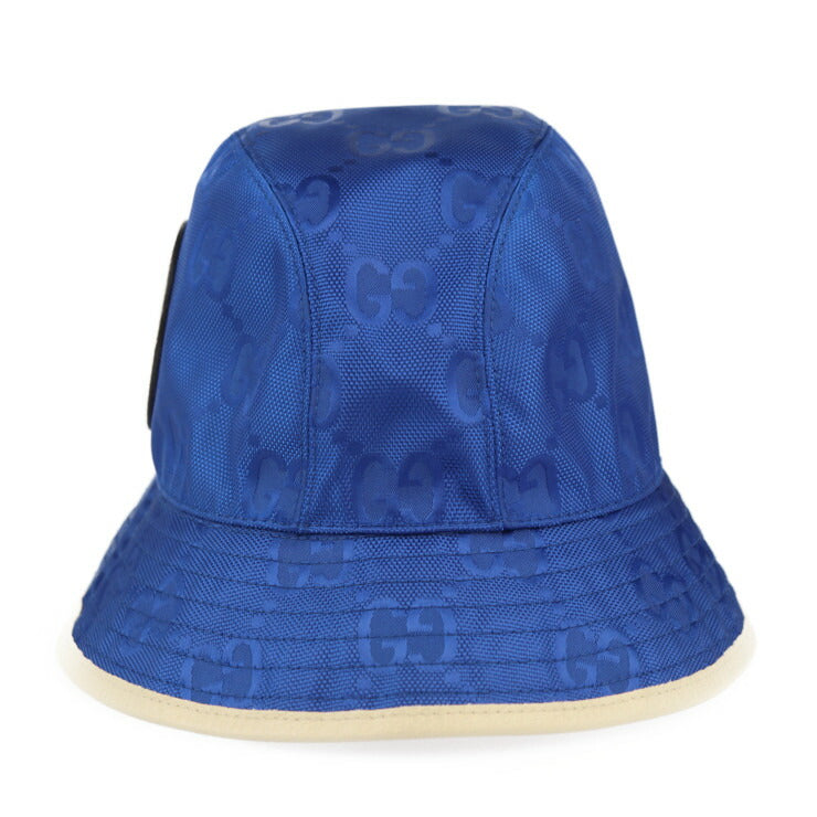 Brand new, unused, display item, GUCCI, bucket hat, Off the Grid hat, 627115, listed size L, GG nylon x leather, blue, beige, hat, Japan-exclusive color