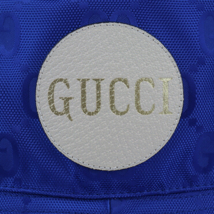 Brand new, unused, display item, GUCCI, bucket hat, Off the Grid hat, 627115, listed size L, GG nylon x leather, blue, beige, hat, Japan-exclusive color