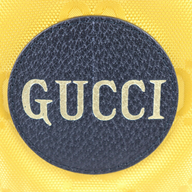 Brand new, unused, display item, GUCCI, bucket hat, Off the Grid hat, 627115, size M, GG nylon x leather, yellow, black, hat