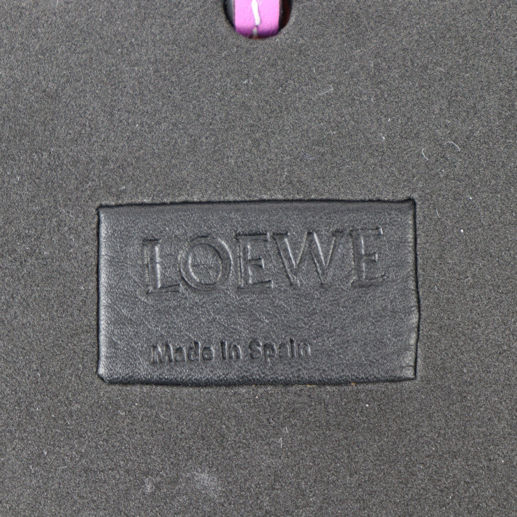 超美品 LOEWE ロエベ バッグチャーム その他小物 111.10.165 スポンジ × レザー イエロー×オレンジ×ブラック パープル ブローフィッシュモチーフ フグ 魚 さかな