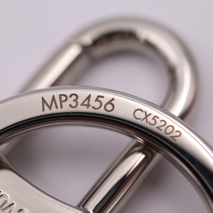 超美品 LOUIS VUITTON ルイ ヴィトン モノグラム コミックス キーホルダー MP3456 レザー ホワイト マルチカラー シルバー金具 キーリング バッグチャーム ビトン