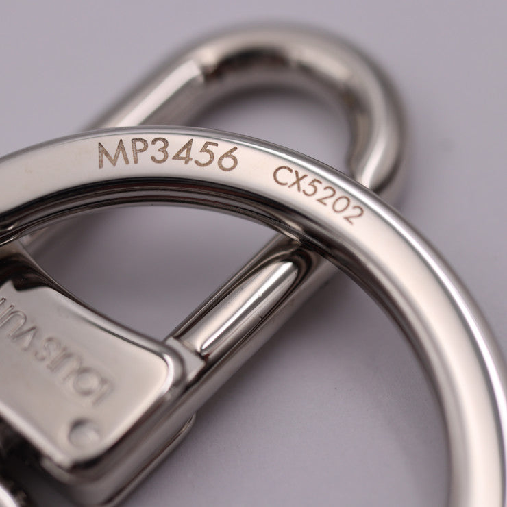 超美品 LOUIS VUITTON ルイ ヴィトン モノグラム コミックス キーホルダー MP3456 レザー ホワイト マルチカラー シルバー金具 キーリング バッグチャーム ビトン