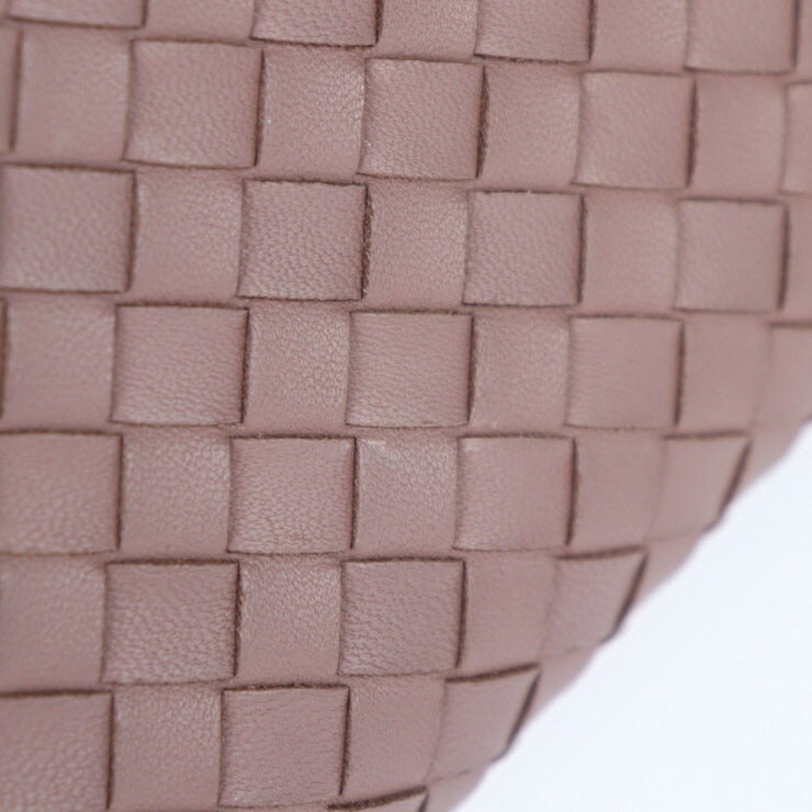 美品 BOTTEGAVENETA ボッテガヴェネタ ジップアラウンドウォレット 長財布 114076 レザー ダークピンクベージュ系 ラウンドファスナー
