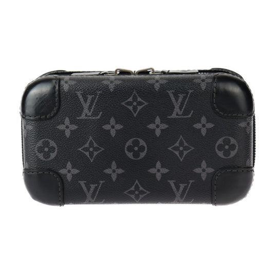 LOUIS VUITTON ルイ ヴィトン ホライゾン クラッチ モノグラムエクリプス ショルダーバッグ M45579 PVC レザー ブラック グレー シルバー金具 ラウンドファスナー 2WAYバッグ ポシェット マルチケース ビトン