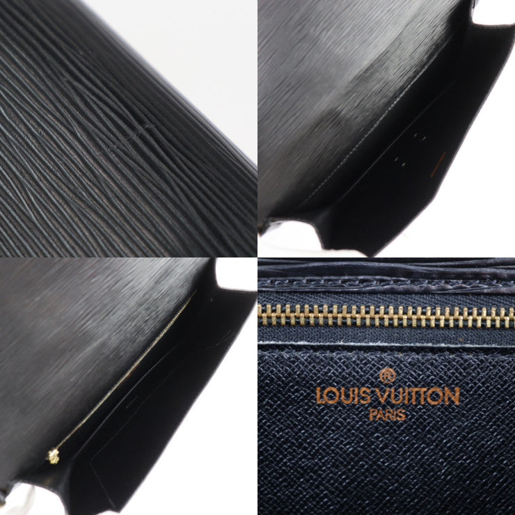 LOUIS VUITTON ルイ ヴィトン ビファス エピ ハンドバッグ M52322 レザー ブラック ゴールド金具 2WAY ショルダーバッグ
