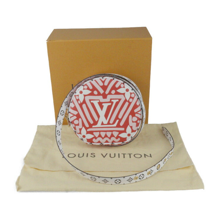 超美品 LOUIS VUITTON ルイ ヴィトン ボワット シャポー スープル LVクラフティ モノグラム ジャイアント ショルダーバッグ M45364 PVC レッド ピンク ホワイト ブラック マルチカラー ゴールド金具 クロスボディバッグ ビトン